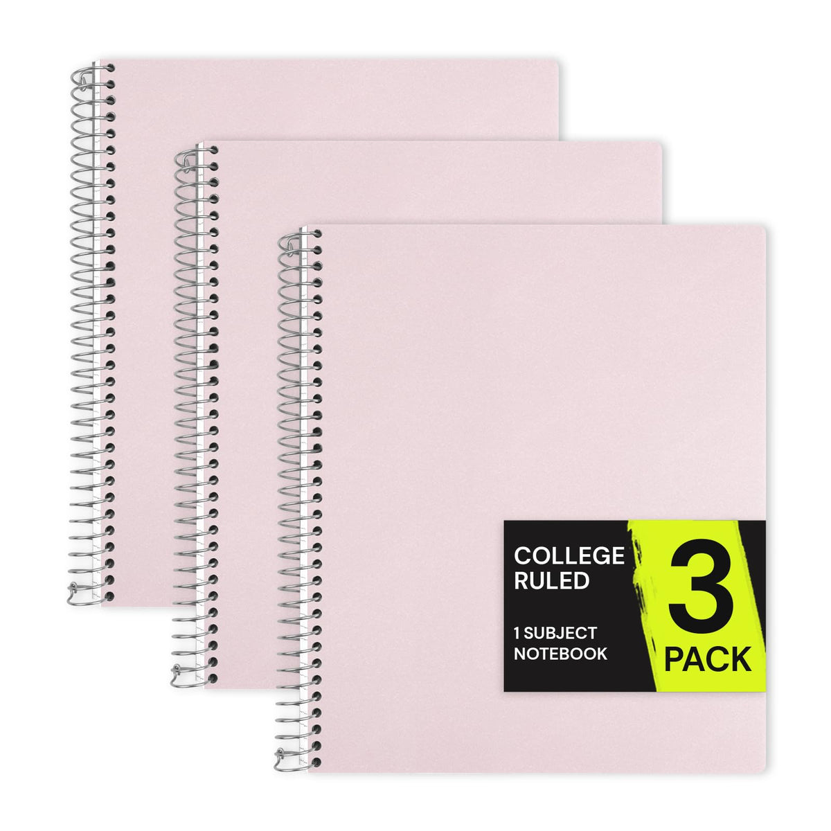 ONAVIA 1 Subject Spiral Notebook College Ruled 5 Pack, 140 Pages, Assorted