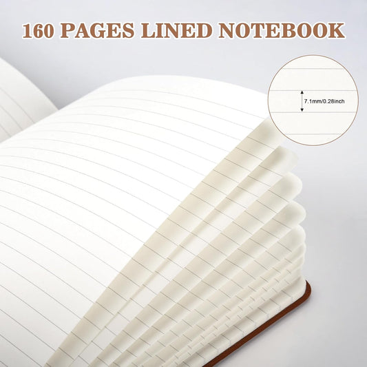 OMEYA Hardcover Journal Notebooks for Work: 4 Pack, A5 100gsm Lined Paper
