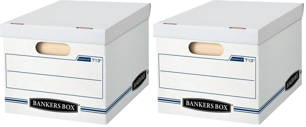 Bankers Box 6-Pack Basic-Duty File Storage Box with Lid, Letter/Legal