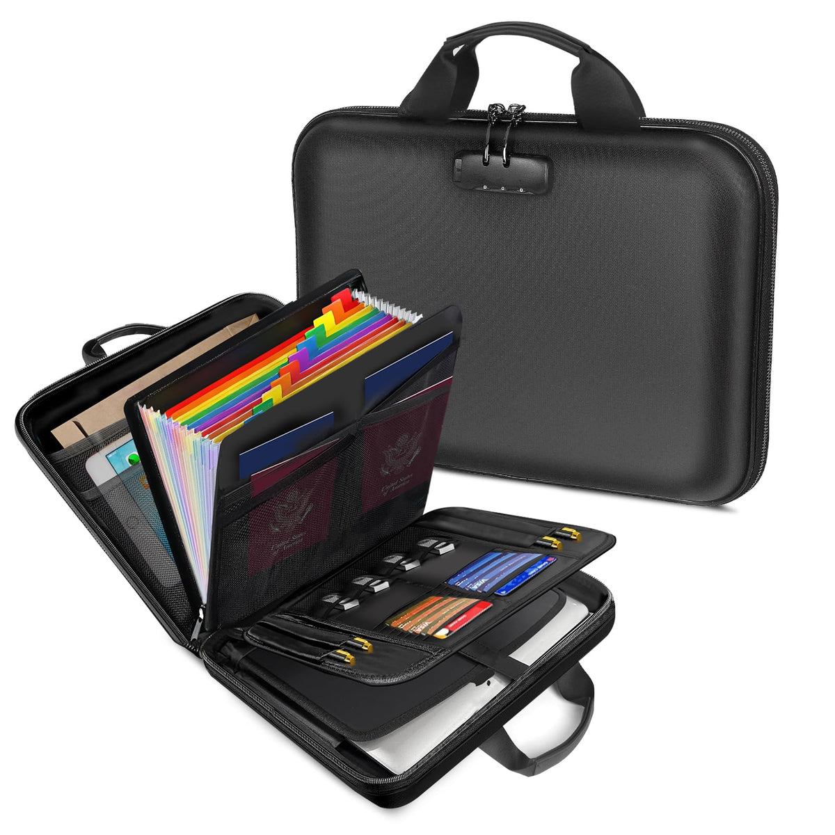 Fireproof Document Organizer Box with Lock for Important Documents
