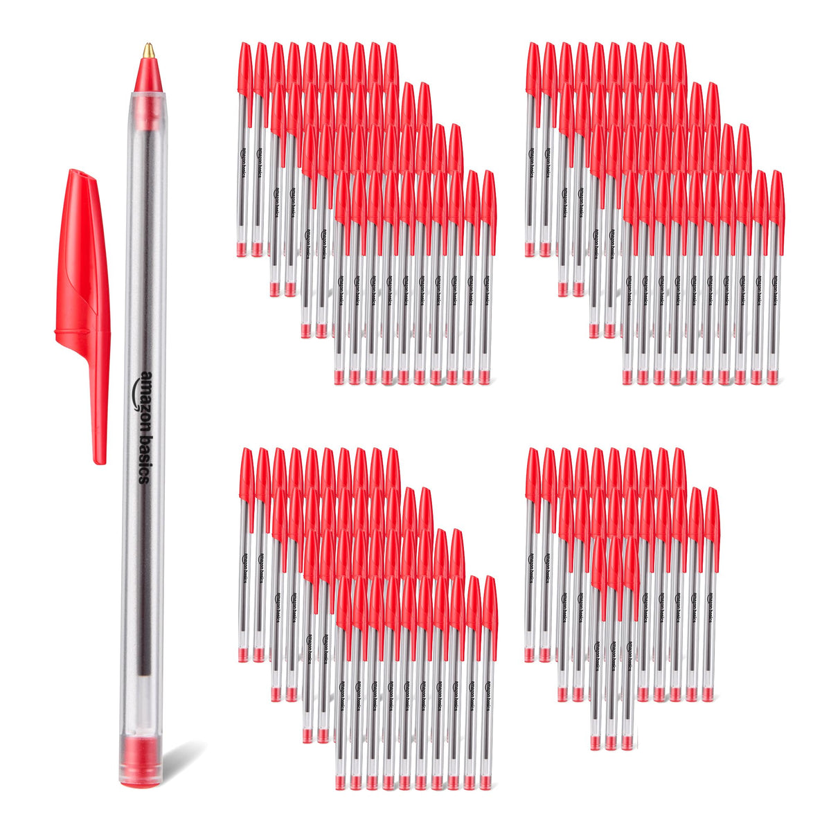 Amazon Basics Ballpoint Pens, Medium Point 1.0mm, Black Ink, 12-Pack