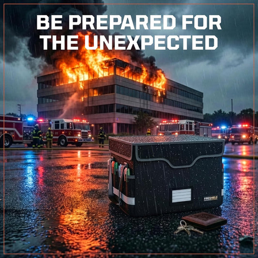 FIRESHIELD PRO 5200°F Fireproof Document Box with Lock – Portable Water Resistant File Organizer for Hanging/Legal Folders – Safe Storage for Home, Office or Travel – Black, Size: 16.1" x 12.9" x 11"