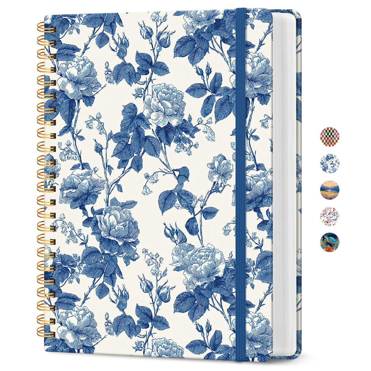 Taja Spiral Notebook for Work Thick Hardcover Lined Journal for Note Taking