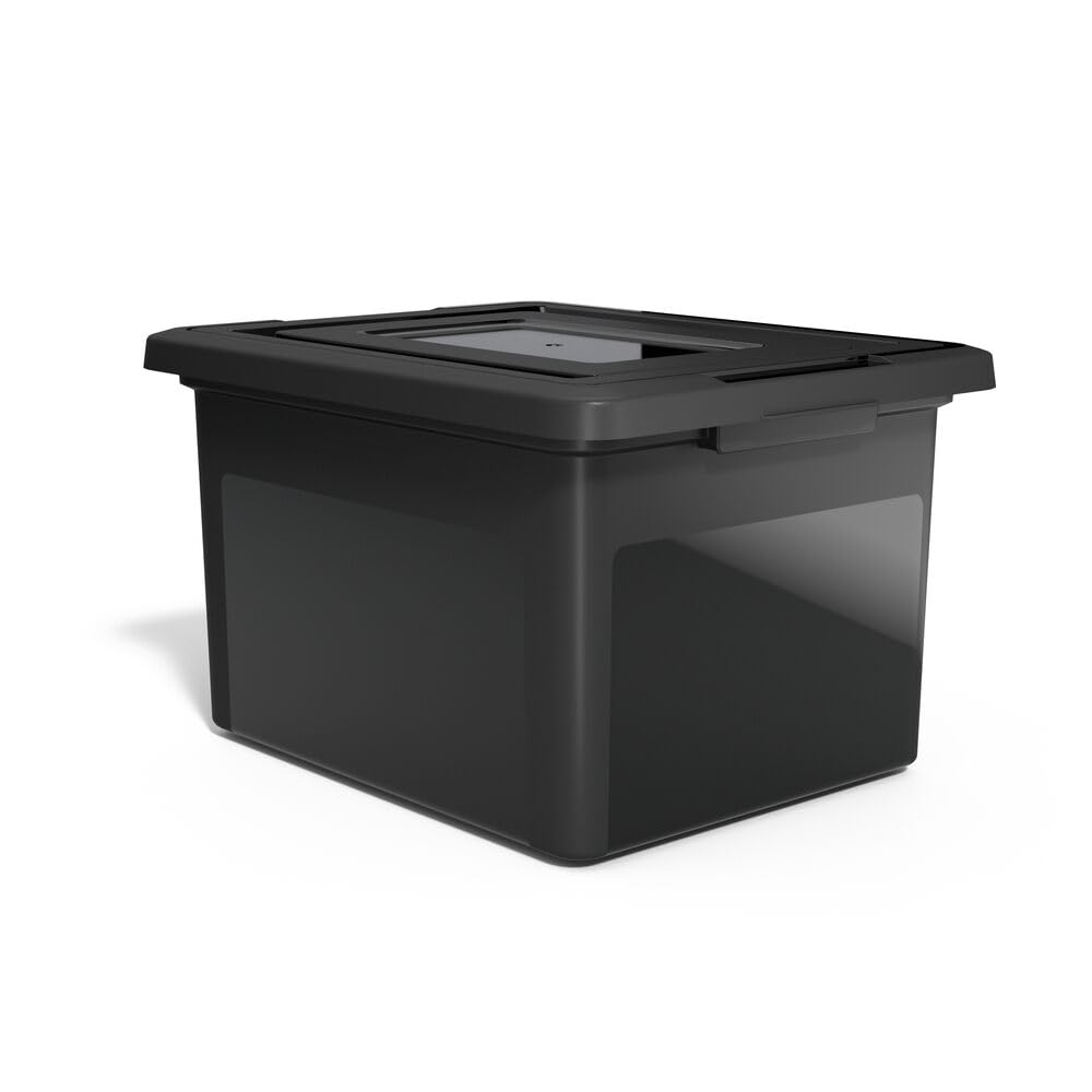Staples File Folder Tote, Portable Filing Box for Letter Size Hanging Files