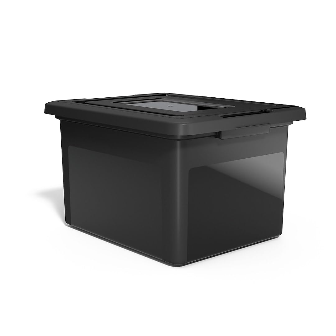 Staples File Folder Tote, Portable Filing Box for Letter Size Hanging Files