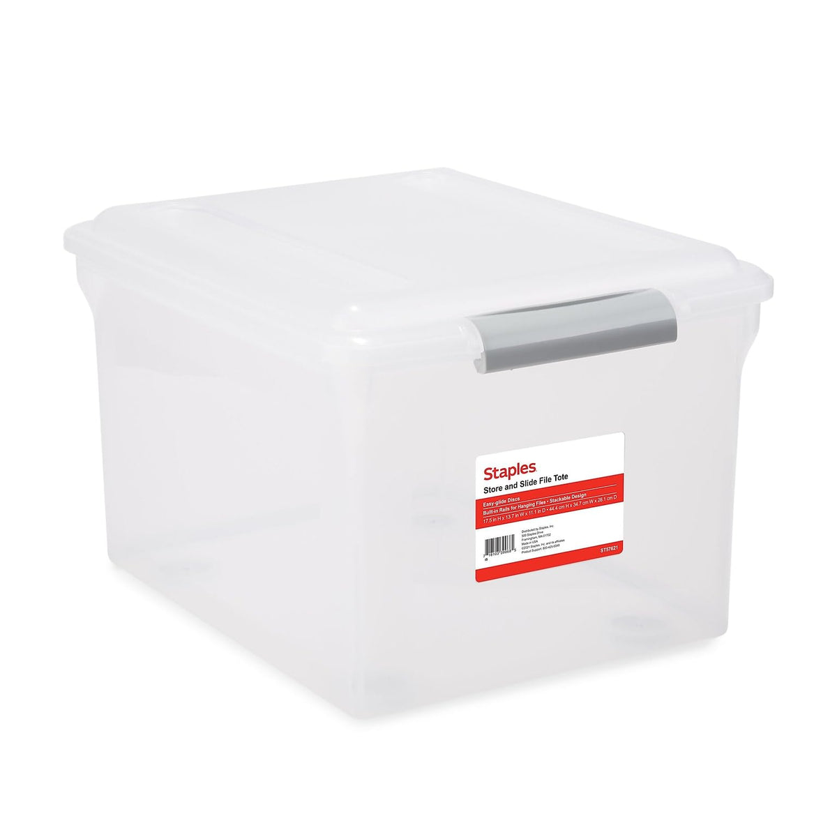Staples File Folder Tote, Portable Filing Box for Letter Size Hanging Files