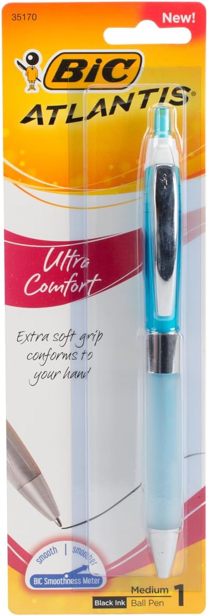 BIC Glide Ultra Comfort Retractable Ballpoint Pens, 1.0mm, 1-Count Pack