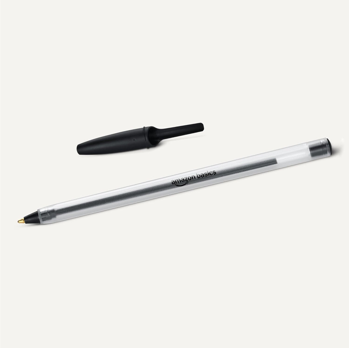 Amazon Basics Ballpoint Pens, Medium Point 1.0mm, Black Ink, 12-Pack