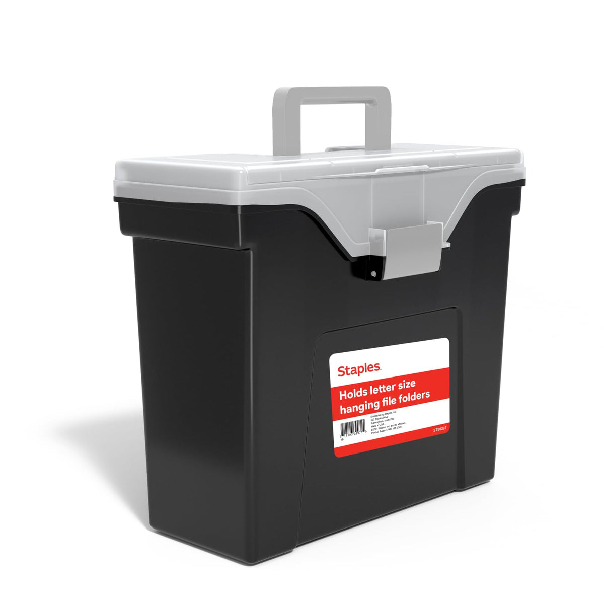 Staples File Folder Tote, Portable Filing Box for Letter Size Hanging Files