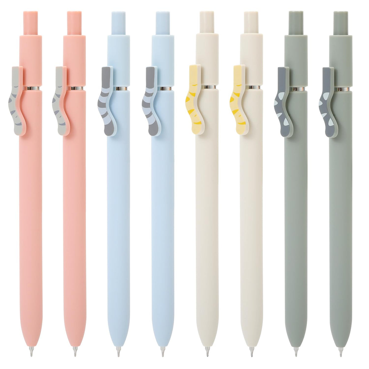 FIOVER Gel Pens 5pcs 0.5mm Quick Dry Black Ink Fine Point Pens
