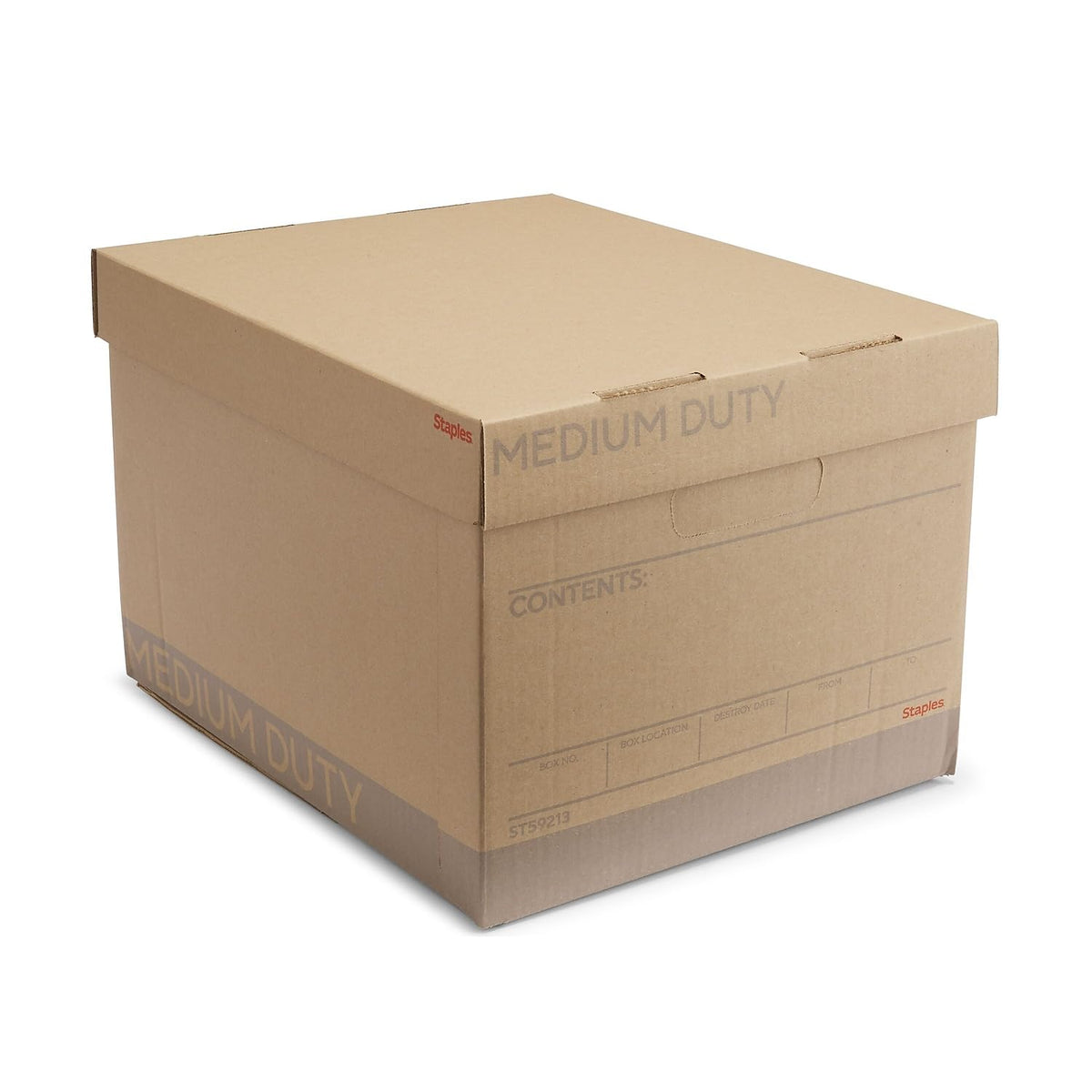 Staples Storage & Filing Box, Basic-Duty with Handles & Removeable Lid, Letter & Legal Size Documents, Stackable, 20-Pack, White/Black