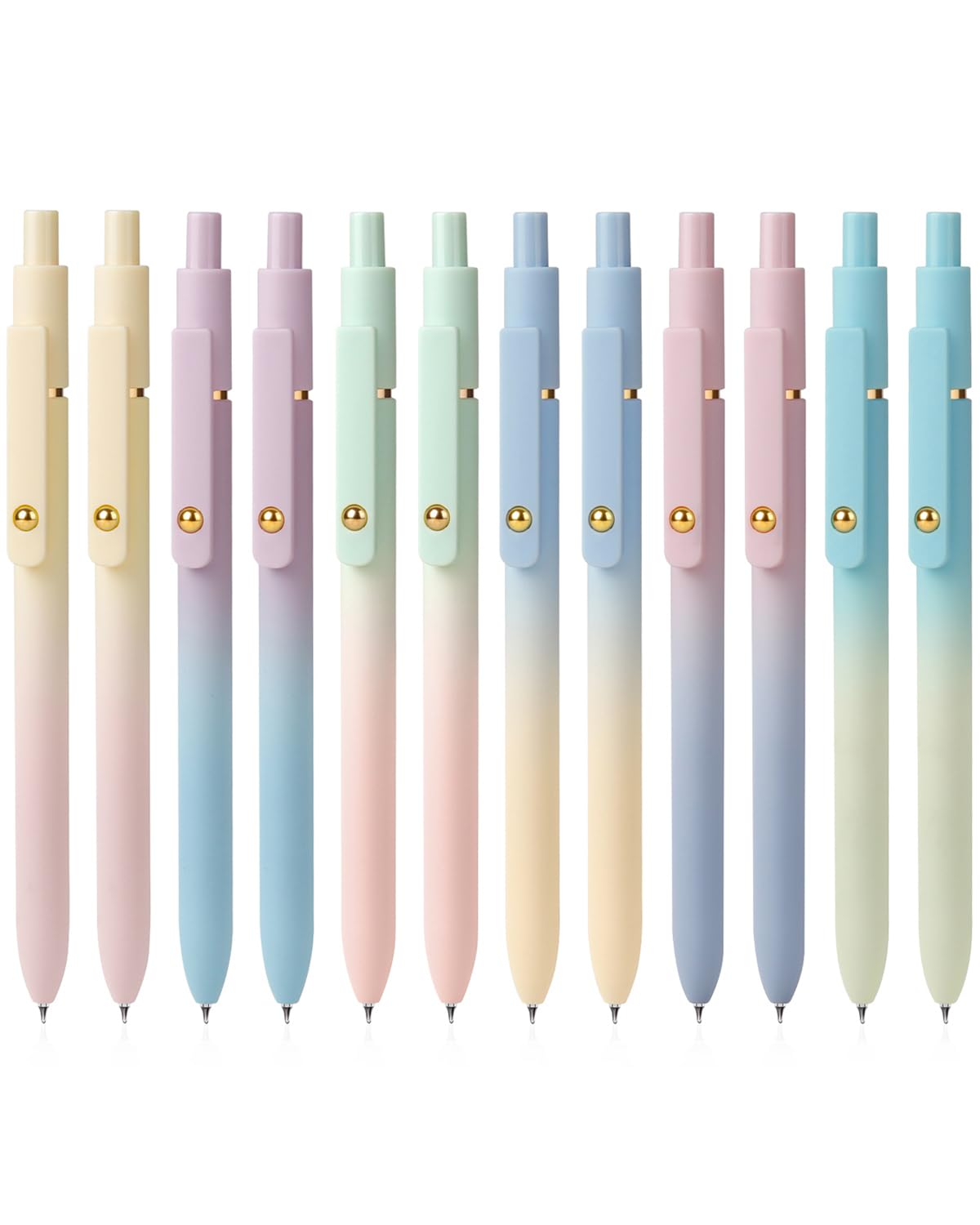 FIOVER Red Gel Pens, 6 Pack 0.7mm Red Colored Pens for Journaling and Notes