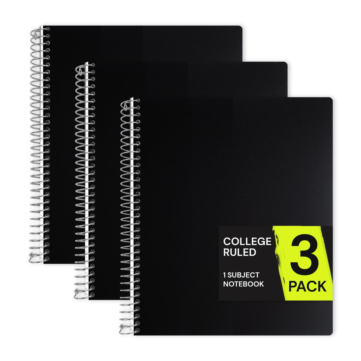 ONAVIA 1 Subject Spiral Notebook College Ruled 5 Pack, 140 Pages, Assorted