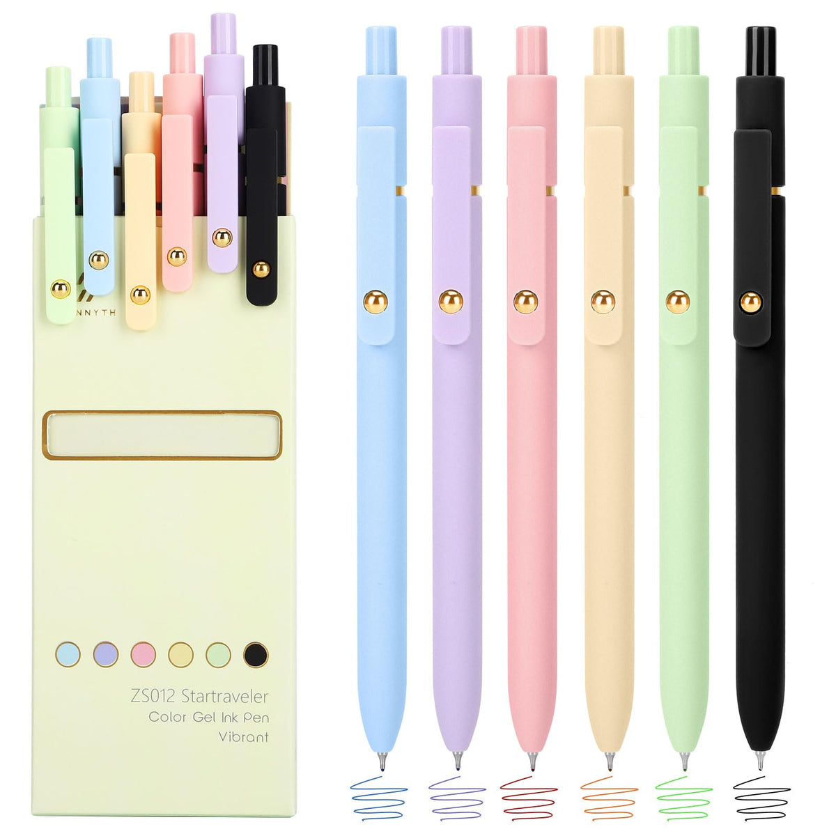Ddaowanx Colored Gel Pens,0.5mm Fine Point Smooth Writing Color Ink Pens