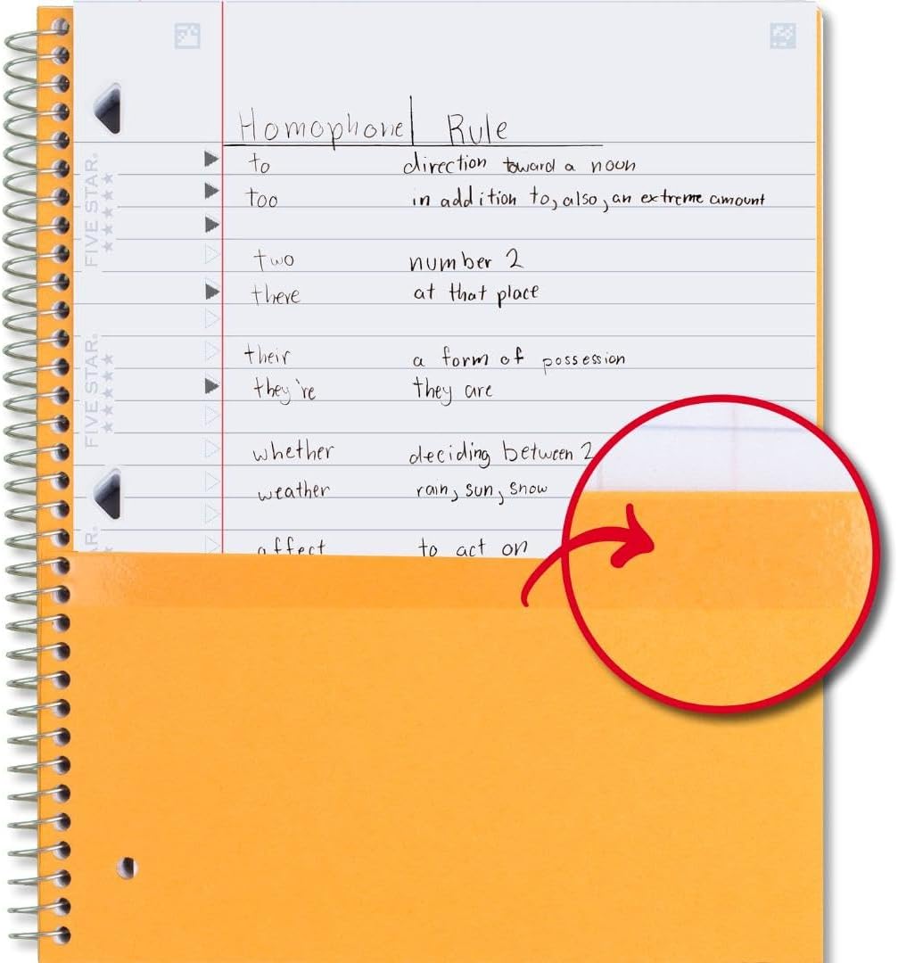 Five Star Spiral Notebook + Study App, 1 Subject, Wide Ruled Paper, 8" x 10-1/2", 100 Sheets, Fights Ink Bleed, Water Resistant Cover, Tidewater Blue (72875)