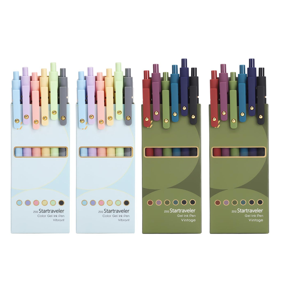 FIOVER Red Gel Pens, 6 Pack 0.7mm Red Colored Pens for Journaling and Notes