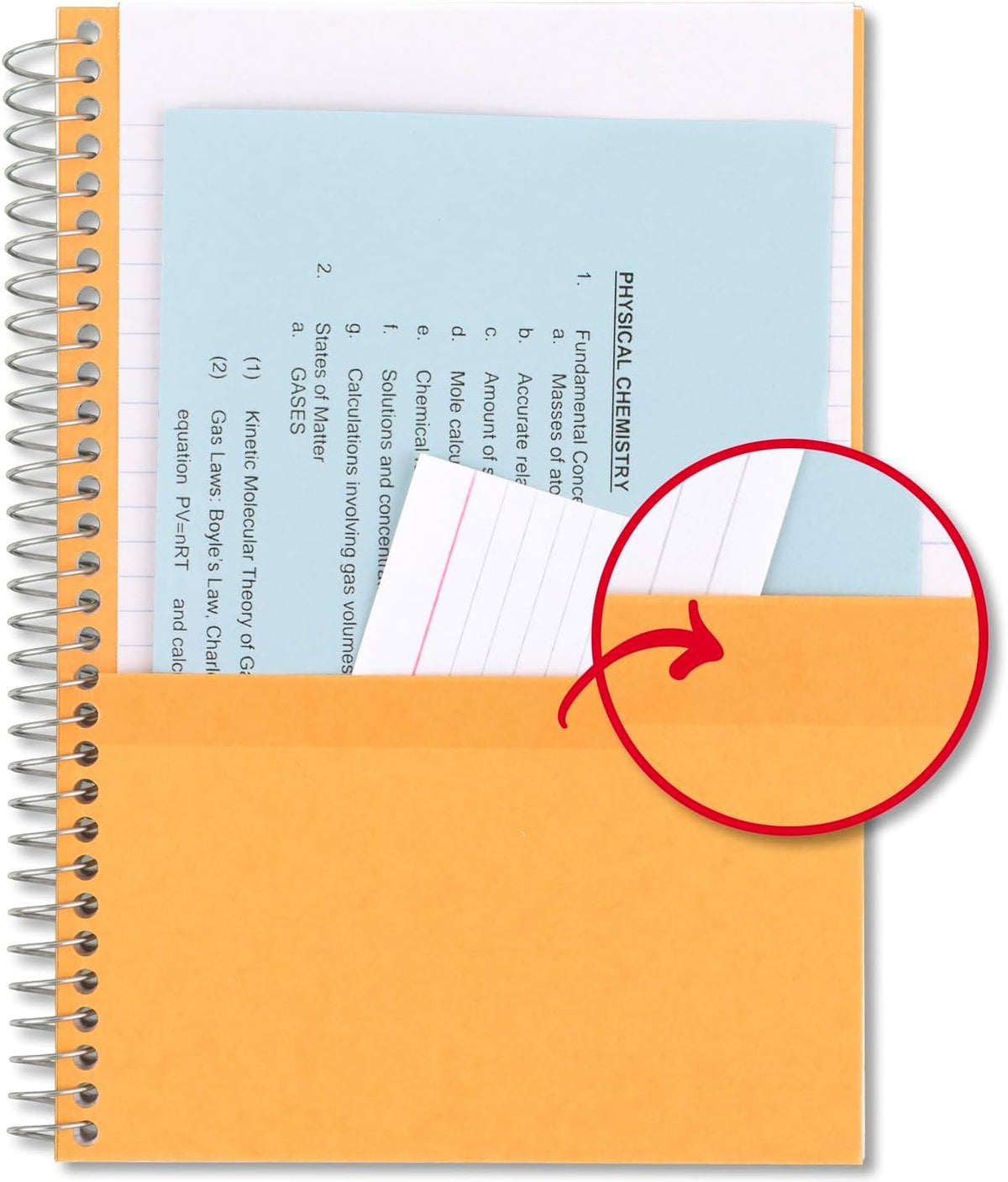 Five Star Spiral Notebooks, 6 Pack, 1 Subject, College Ruled Paper, 7" x 4-3/8", Personal Size, 80 Sheets, Purple, Orange, Green, Blue, Gray, Black (450048A-ECM)