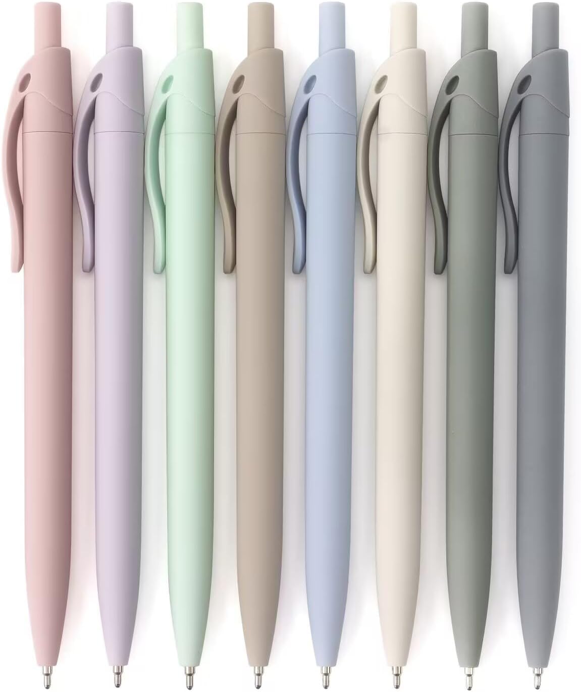 Bribobo 8-Pack Retractable Ballpoint Pens, Smooth Writing, Black Ink
