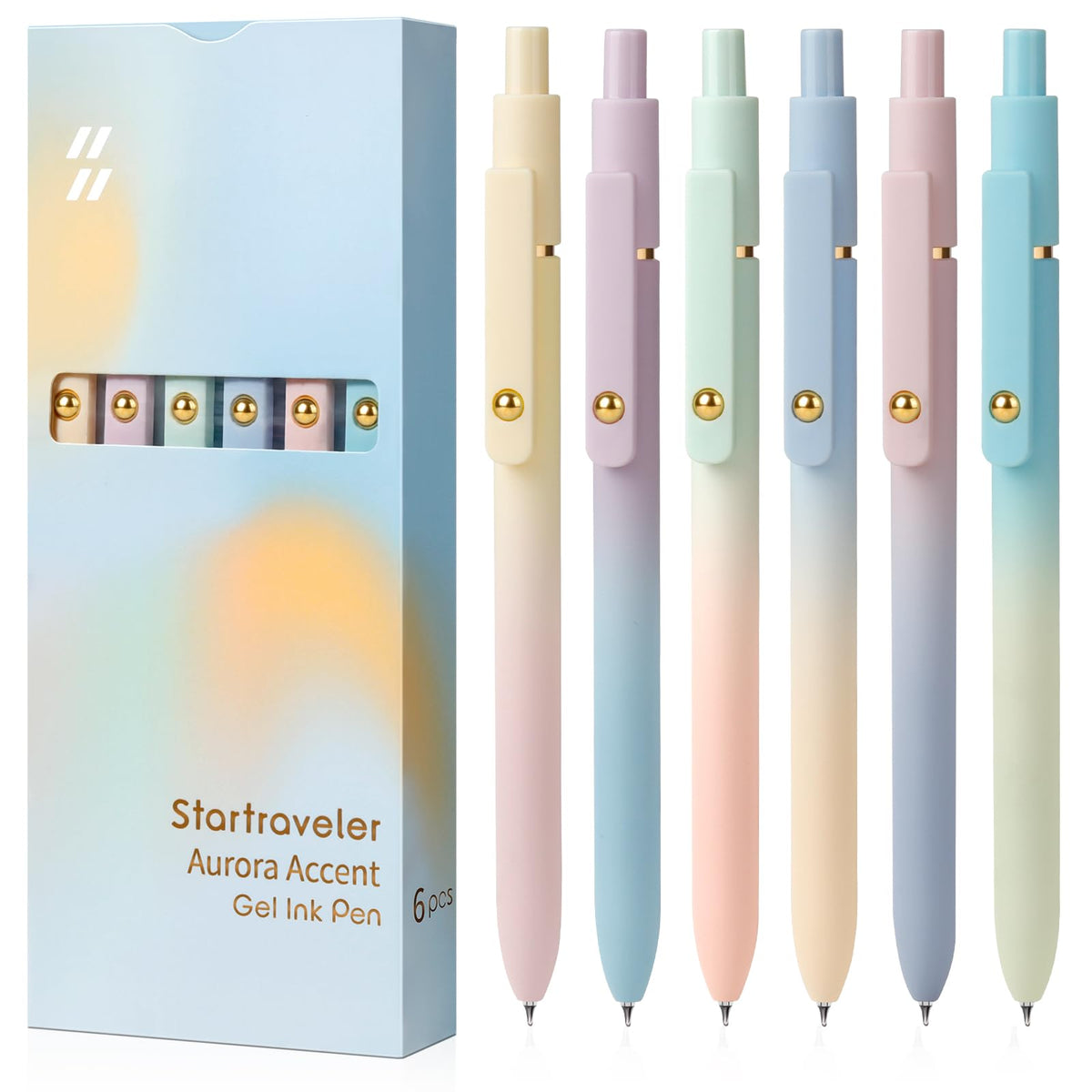 FIOVER Red Gel Pens, 6 Pack 0.7mm Red Colored Pens for Journaling and Notes