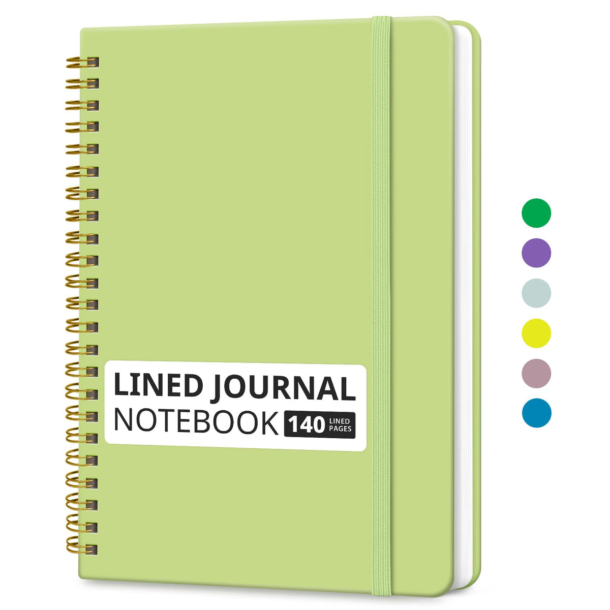 Taja Lined Spiral Notebook for Work, 5.7"x7.9" Spiral Journal College Ruled
