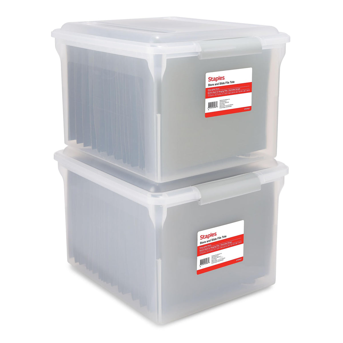 Staples File Folder Tote, Portable Filing Box for Letter Size Hanging Files