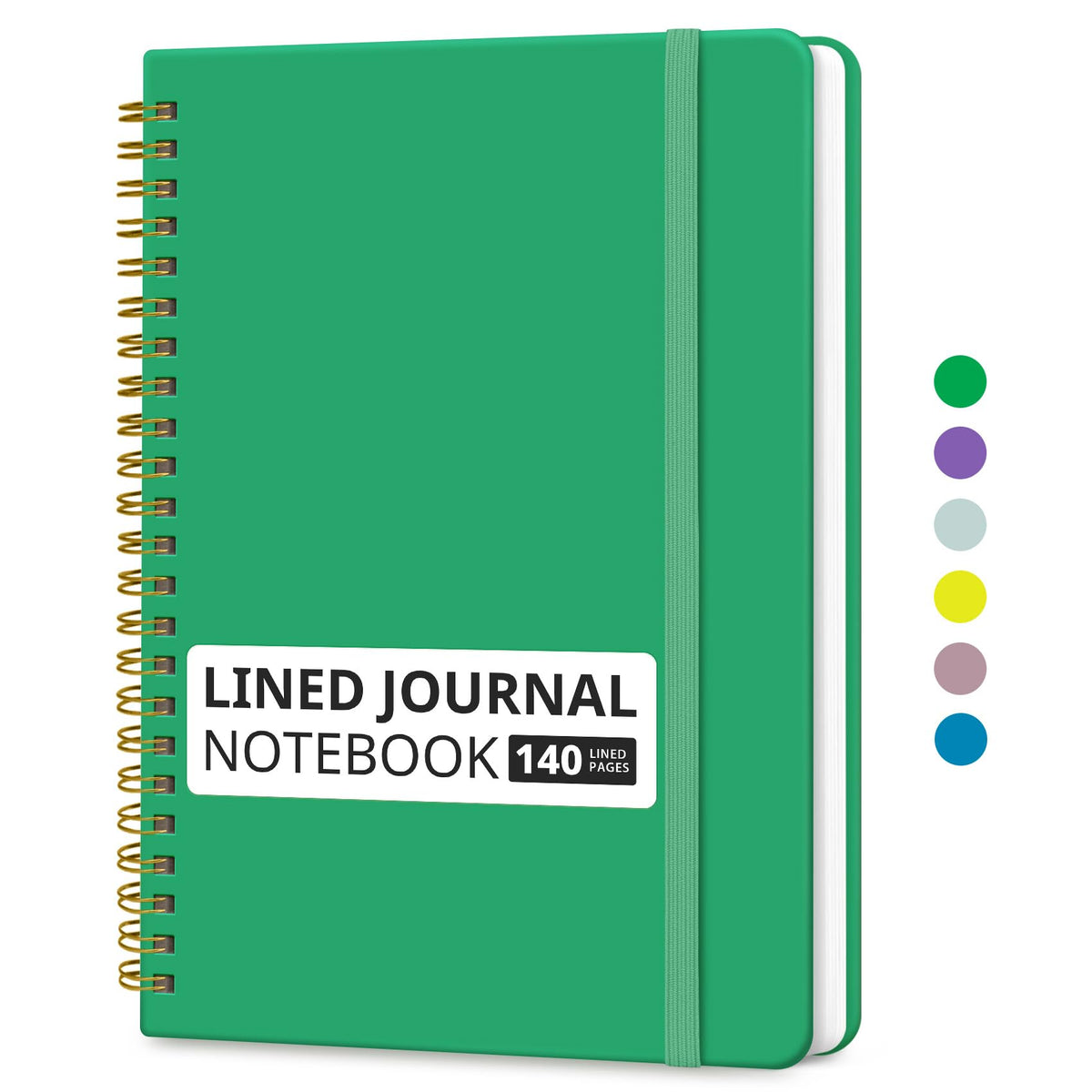 Taja Lined Spiral Notebook for Work, 5.7"x7.9" Spiral Journal College Ruled