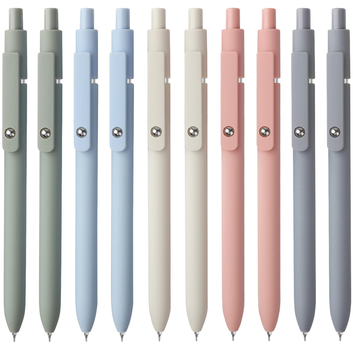 FIOVER Gel Pens 5pcs 0.5mm Quick Dry Black Ink Fine Point Pens