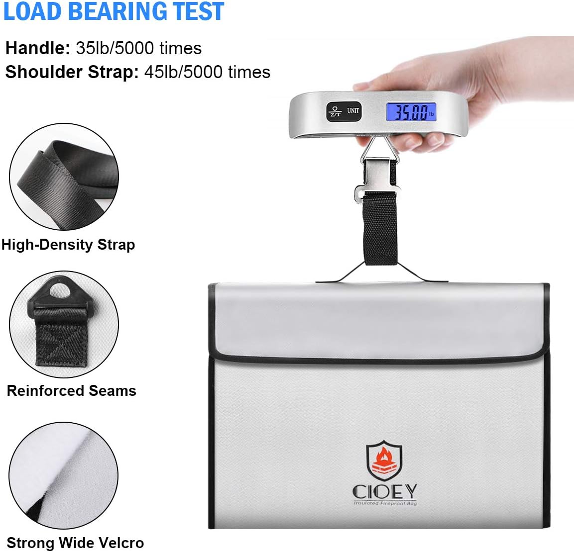 Fireproof Document Bag - Fireproof Box [Thermal Insulated] Fireproof Safety Boxes for Home Large Fireproof Bag Lockable Zipper Fireproof Safe Box Home Safes Fireproof Waterproof Fireproof Money Bag