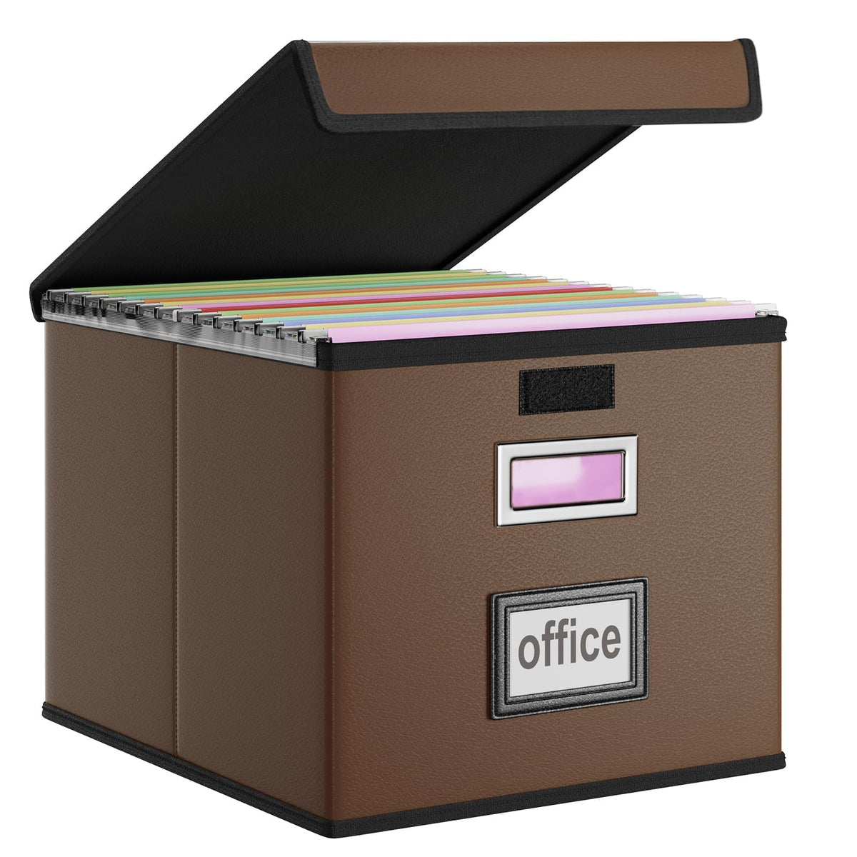 File Organizer Box with Lids, Collapsible File Folder Organizer