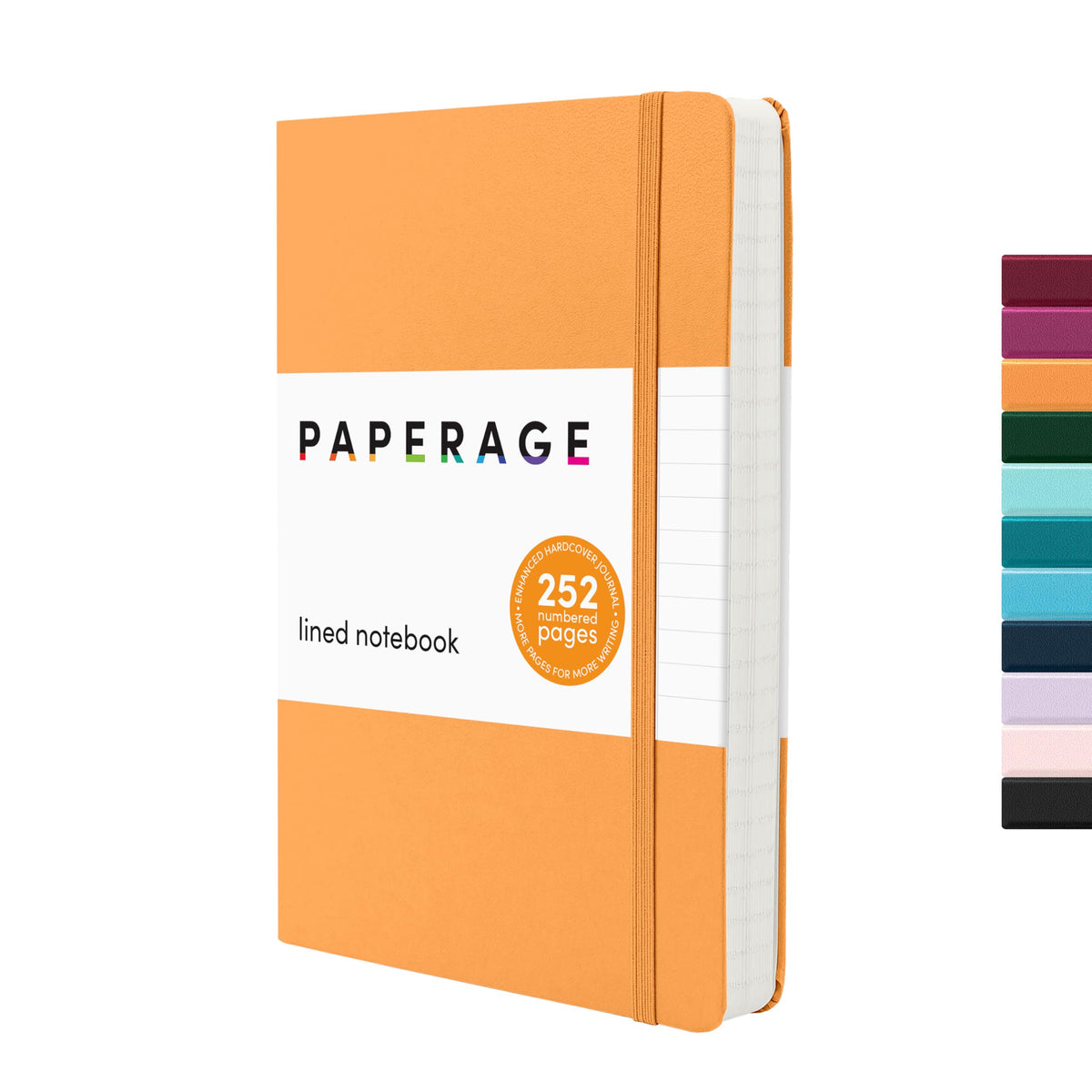 PAPERAGE Lined Journal Notebook, Hardcover Journal for Women & Men, 160 Pages, (5.6 in x 8 in), College Ruled Journaling Notebook for Work, School Supplies & Note Taking, (Green)