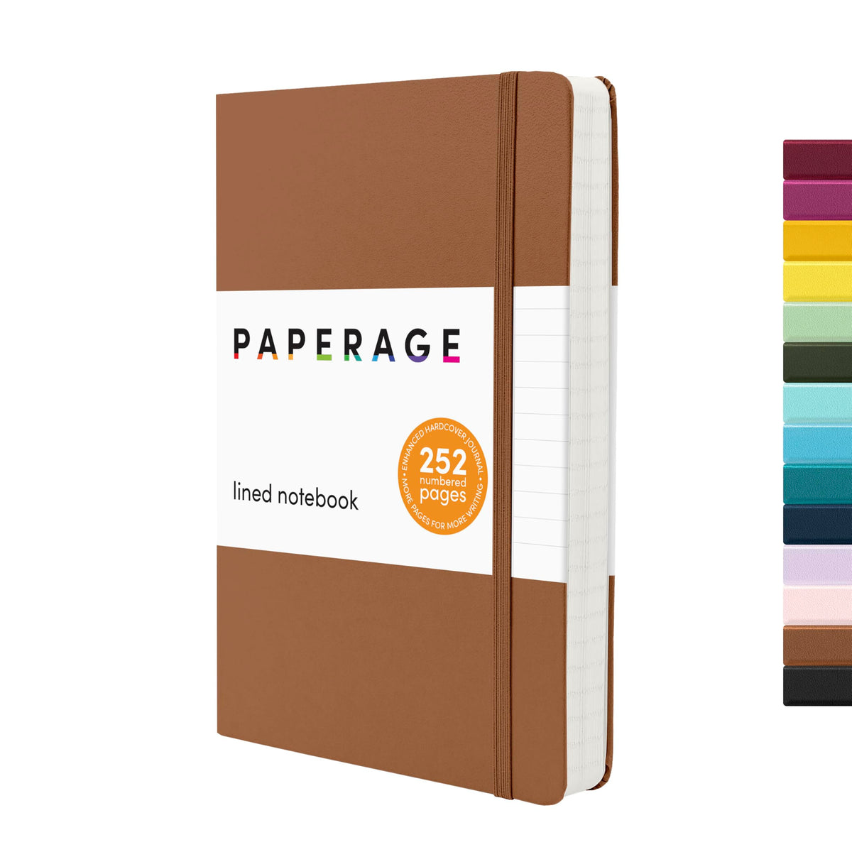 PAPERAGE Lined Journal Notebook, Hardcover Journal for Women & Men, 160 Pages, (5.6 in x 8 in), College Ruled Journaling Notebook for Work, School Supplies & Note Taking, (Green)