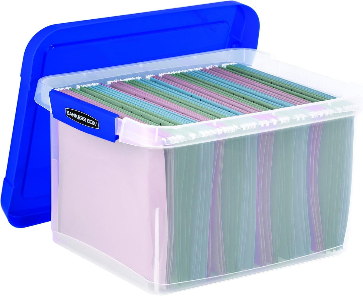 Bankers Box Heavy-Duty Plastic File Box, Letter/Legal