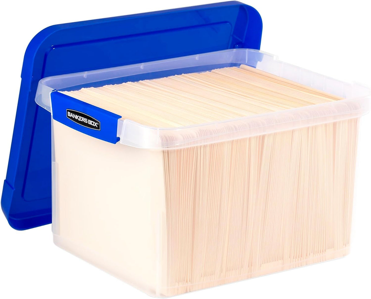Bankers Box Heavy-Duty Plastic File Box, Letter/Legal