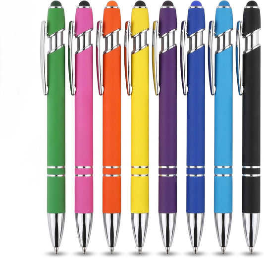 Innertone 8 Pack Pens Ballpoint, Pens Fine Point Smooth Writing Pens