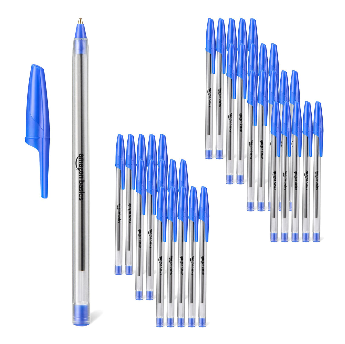 Amazon Basics Ballpoint Pens, Medium Point 1.0mm, Black Ink, 12-Pack