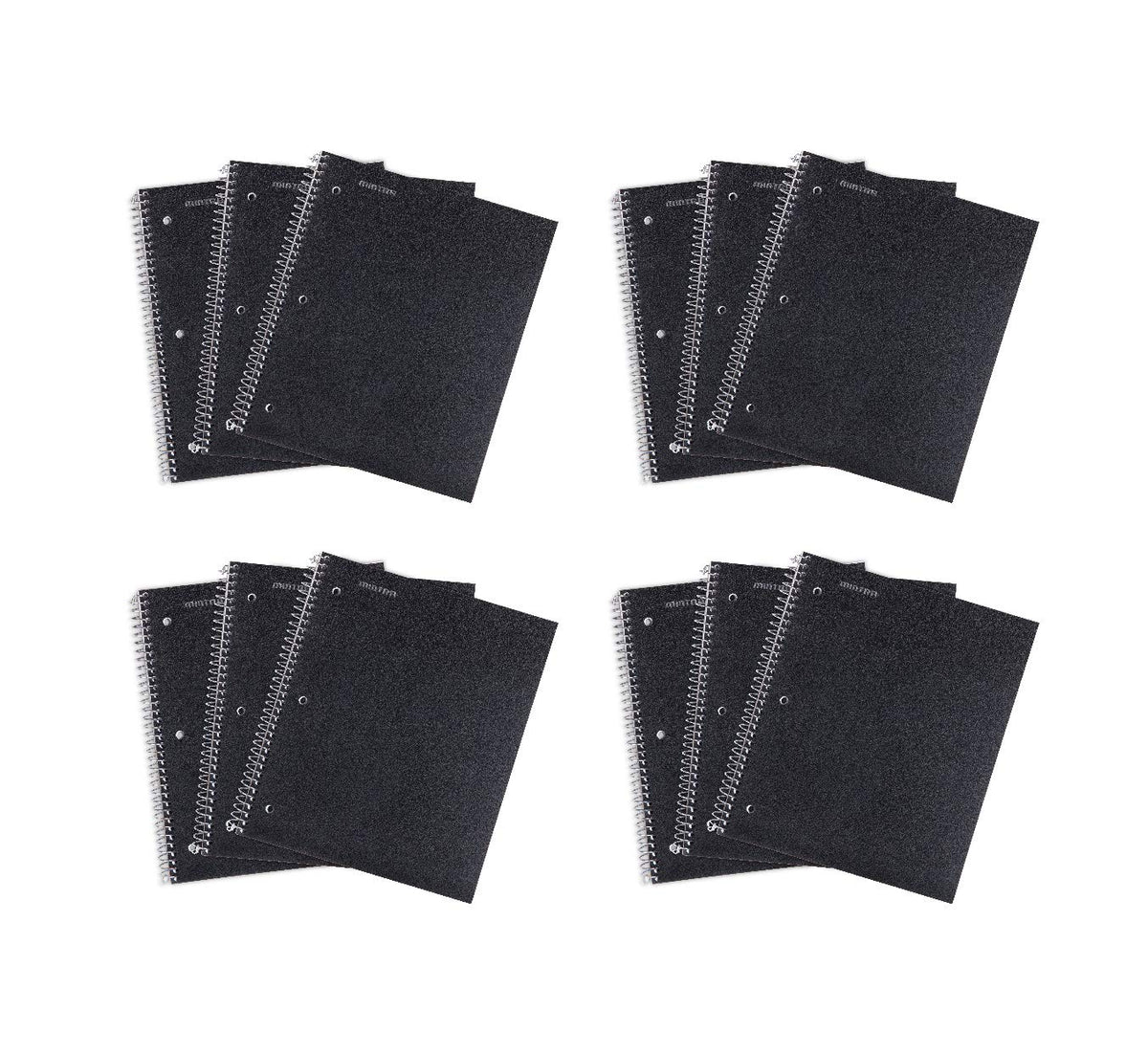 Mintra Office Durable Spiral Notebooks, 1 Subject, (Salmon, Sage Green, Lavender, Wide Ruled 3pk) - 100 Sheets, Poly Pocket, Moisture Resistant Cover, School, Office, Professional