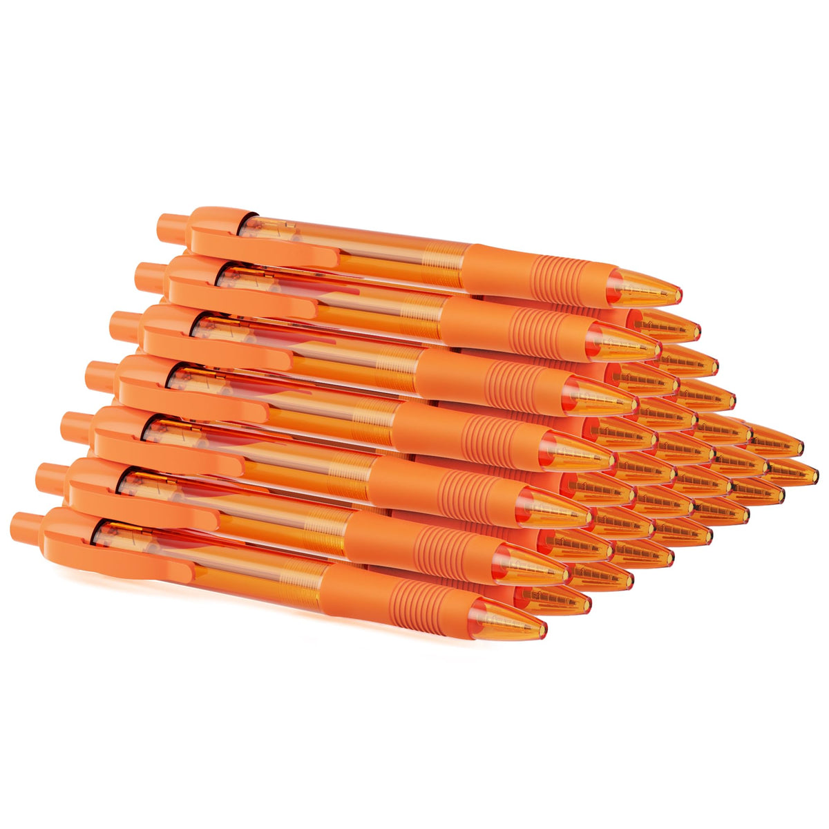 deegtran Pens Bulk, 30 Pack No Bleed Black Ink Click Pens with Soft Grip, Wholesale Retractable Ballpoint Pens for Office School, Medium Point Smooth 1.0MM
