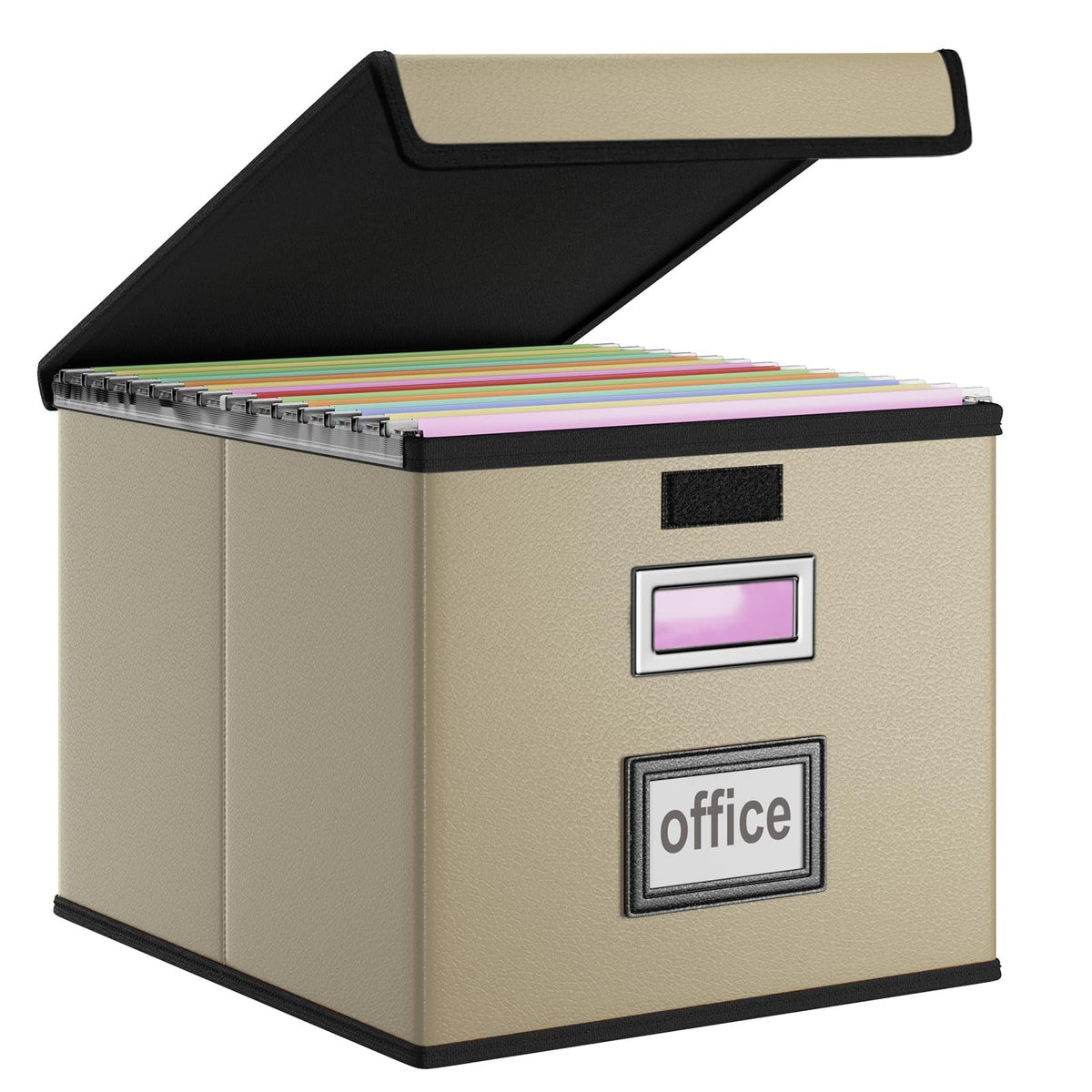 File Organizer Box with Lids, Collapsible File Folder Organizer
