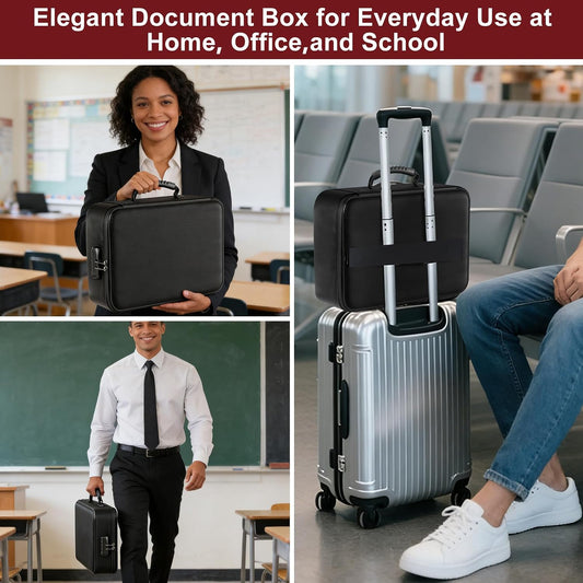 Fireproof Document Organizer Box with Lock for Important Documents