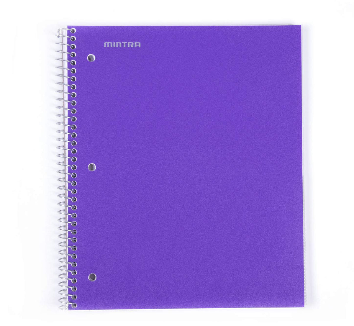 Mintra Office Durable Spiral Notebooks, 1 Subject, (Salmon, Sage Green, Lavender, Wide Ruled 3pk) - 100 Sheets, Poly Pocket, Moisture Resistant Cover, School, Office, Professional