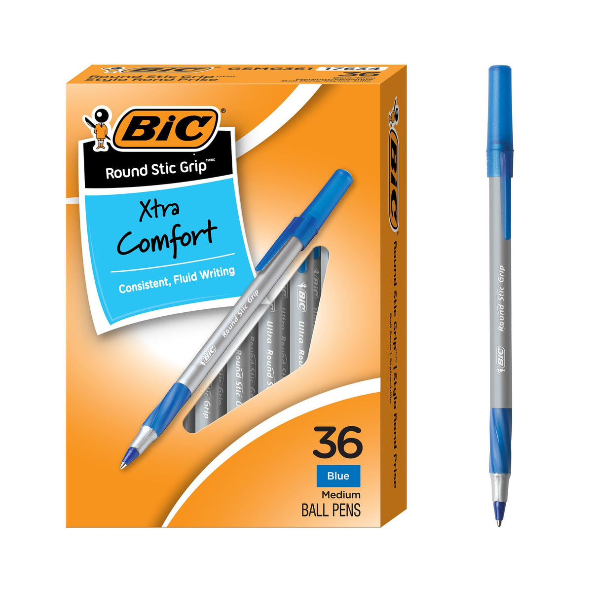 BIC Ballpoint Pen, Black and Blue Ink, 36-Count