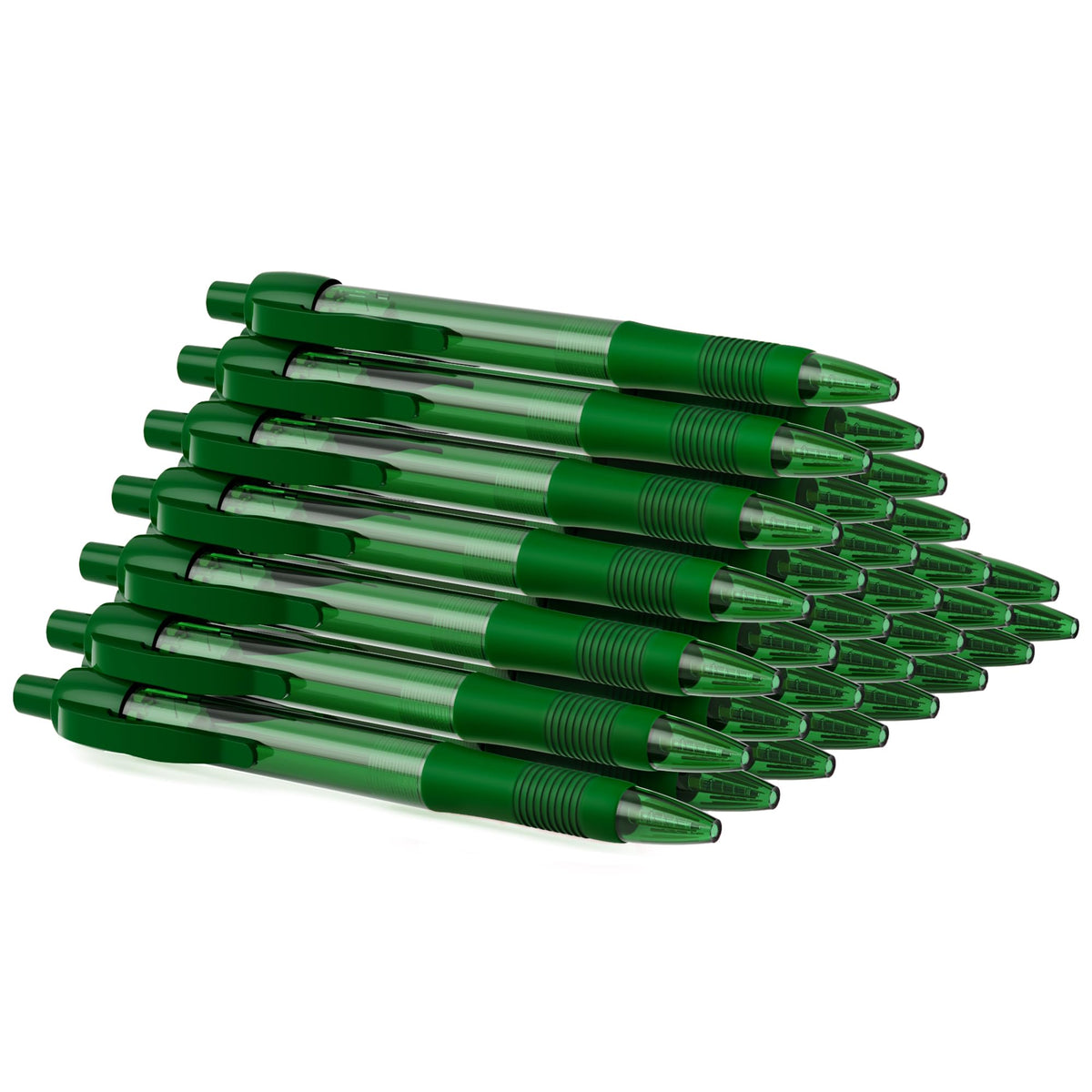 deegtran Pens Bulk, 30 Pack No Bleed Black Ink Click Pens with Soft Grip, Wholesale Retractable Ballpoint Pens for Office School, Medium Point Smooth 1.0MM