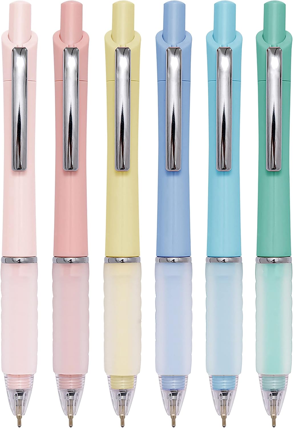 Aisibeiger Ballpoint Pens 1.0mm Medium Point Black Ink, 6 Pack