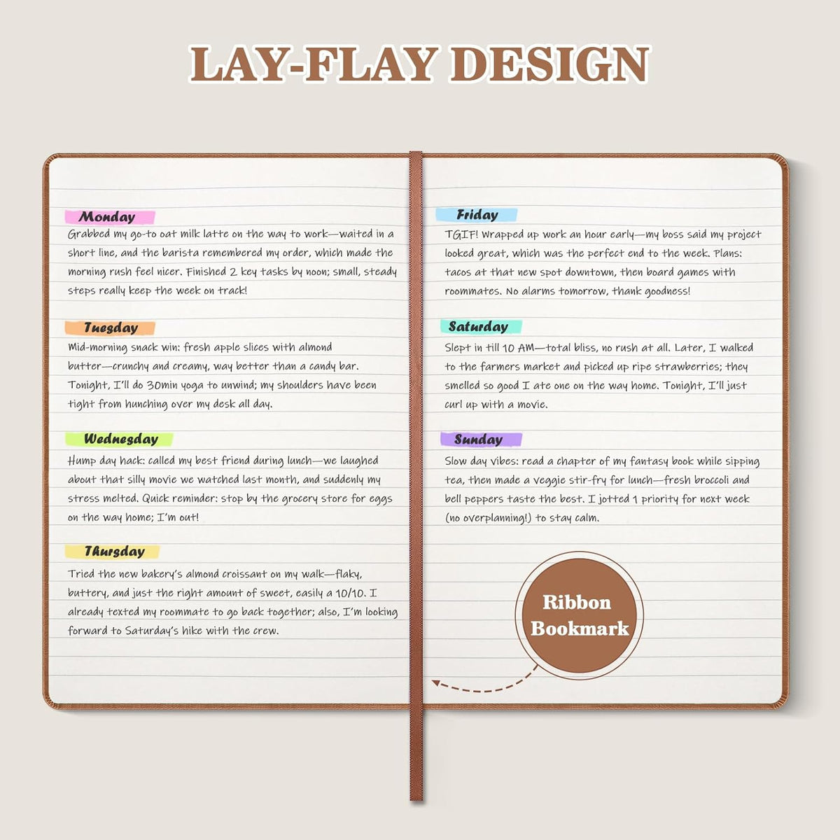 OMEYA Hardcover Journal Notebooks for Work: 4 Pack, A5 100gsm Lined Paper