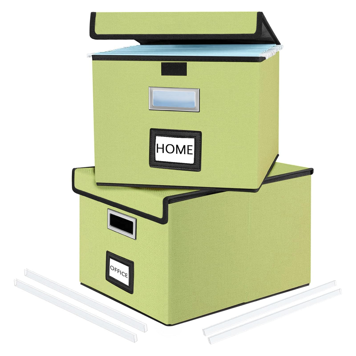 File Organizer Box with Lids, Collapsible File Folder Organizer