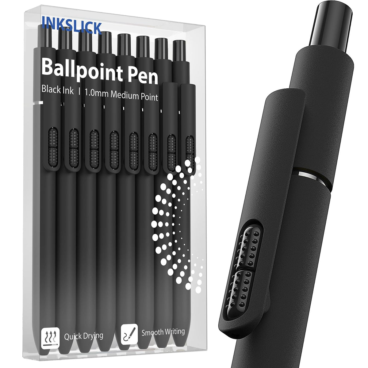 Ballpoint Pens 1mm Black Ink Smooth Writing Fidget Pen for Adults