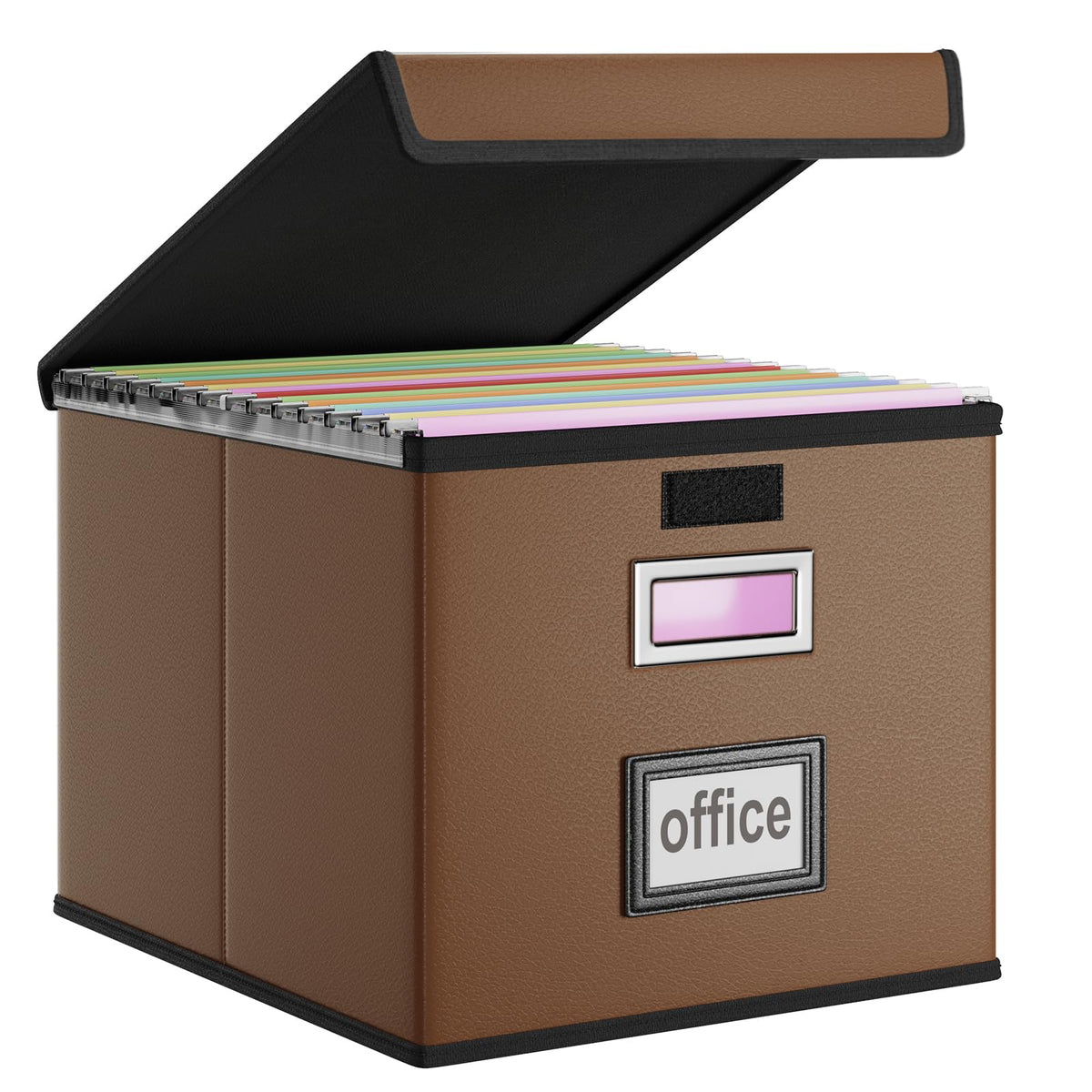 File Organizer Box with Lids, Collapsible File Folder Organizer