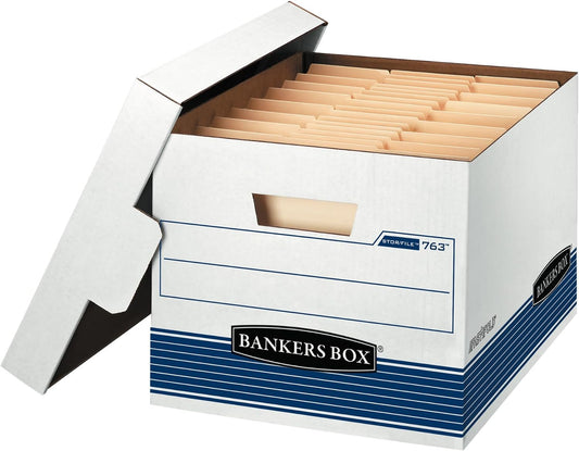 Bankers Box 20-Pack Medium-Duty File Storage Boxes, Letter/Legal, FastFold
