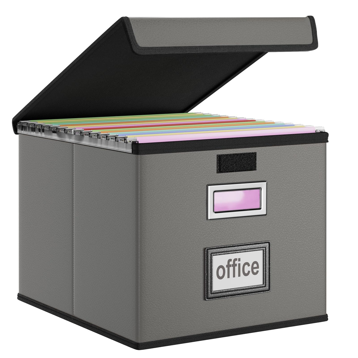 File Organizer Box with Lids, Collapsible File Folder Organizer