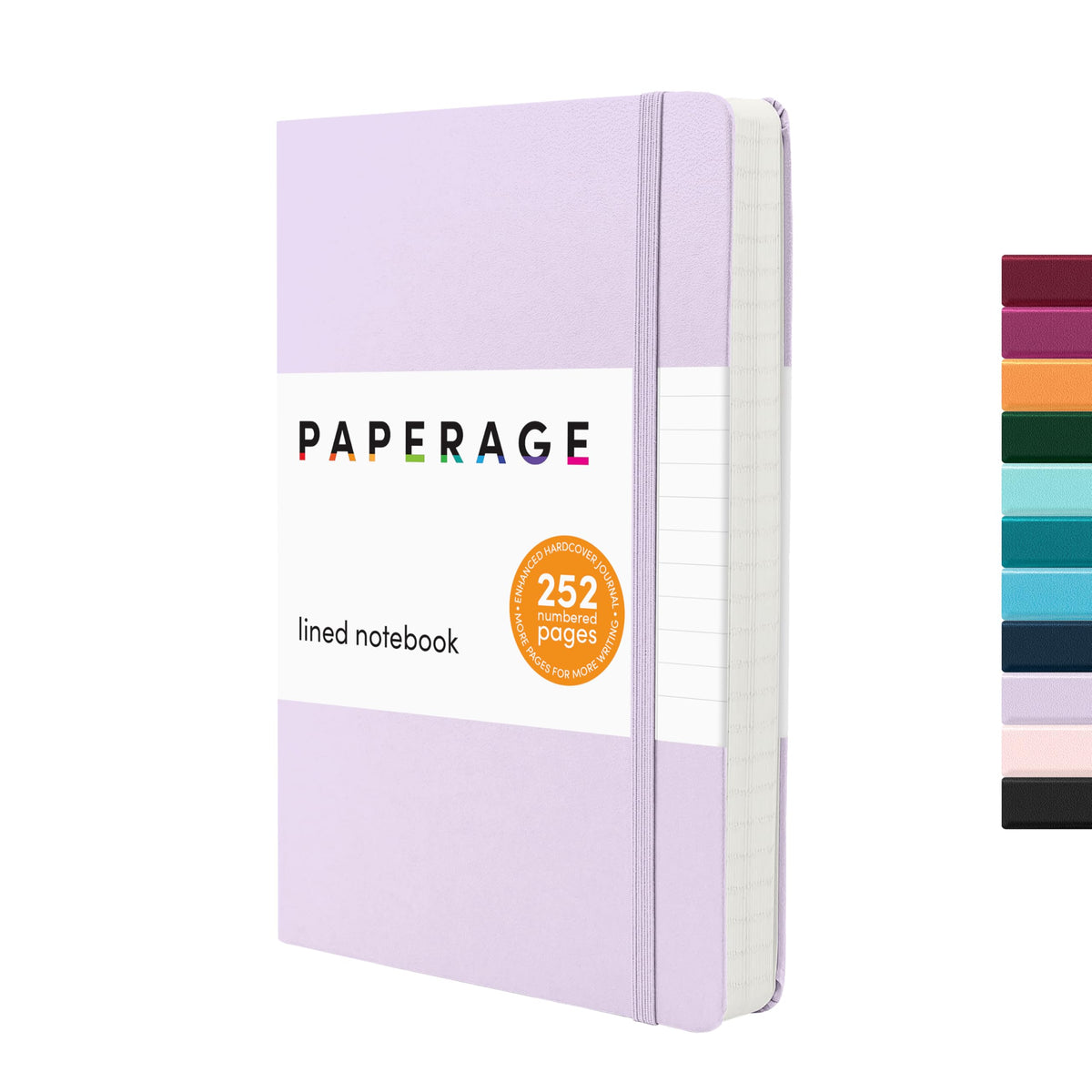 PAPERAGE Lined Journal Notebook, Hardcover Journal for Women & Men, 160 Pages, (5.6 in x 8 in), College Ruled Journaling Notebook for Work, School Supplies & Note Taking, (Green)